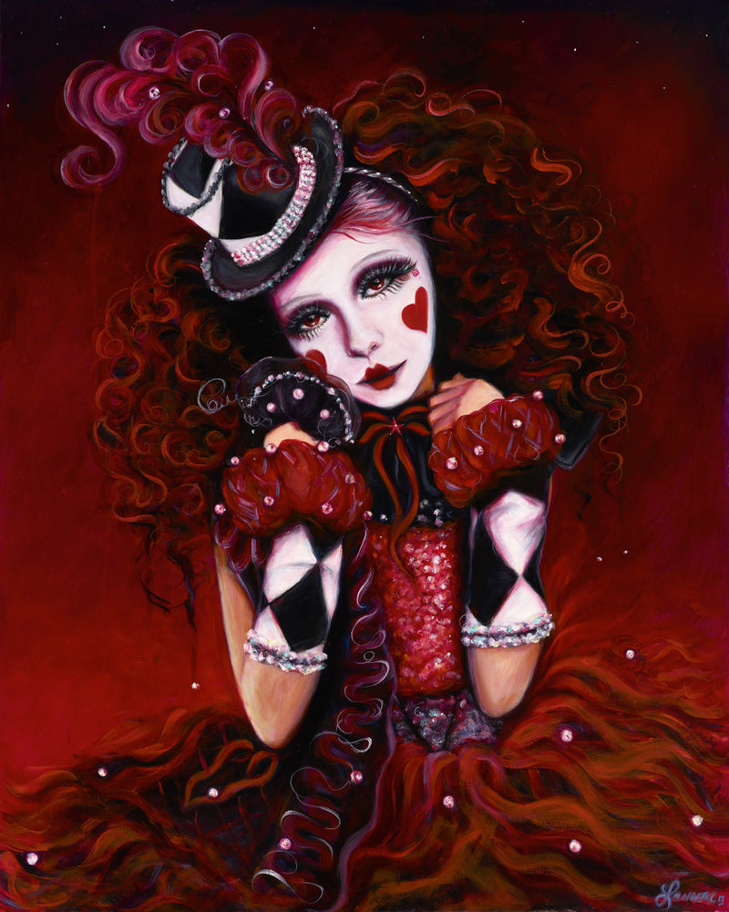 Harlequin Jewel Original Oil Painting on Panel 24x30 Inches