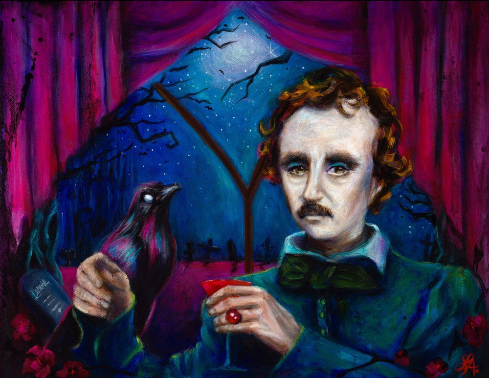 A Midnight Dreary - Edgar Allan Poe Print