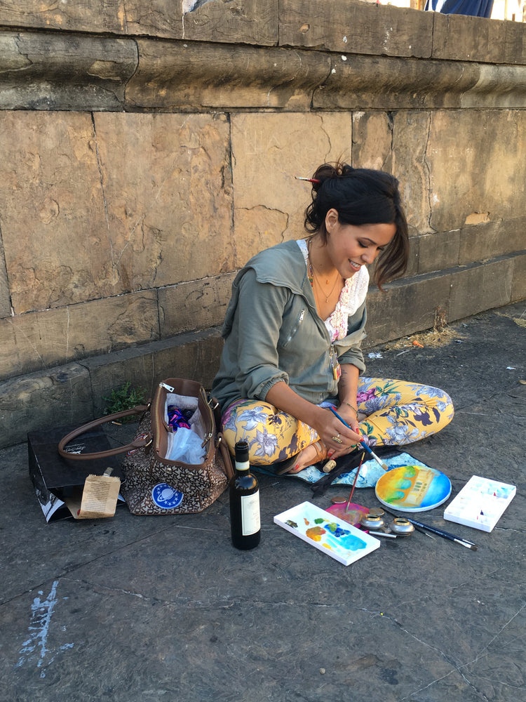 Starry Ponte Vecchio Original Oil Painting