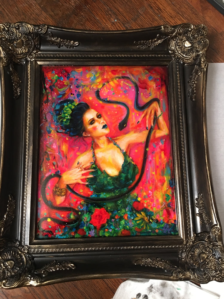 The Great Amphisbaena Ballet! Original Oil Painting / Resin Self Portrait