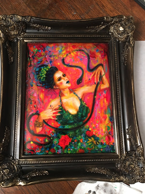 The Great Amphisbaena Ballet! Original Oil Painting / Resin Self Portrait