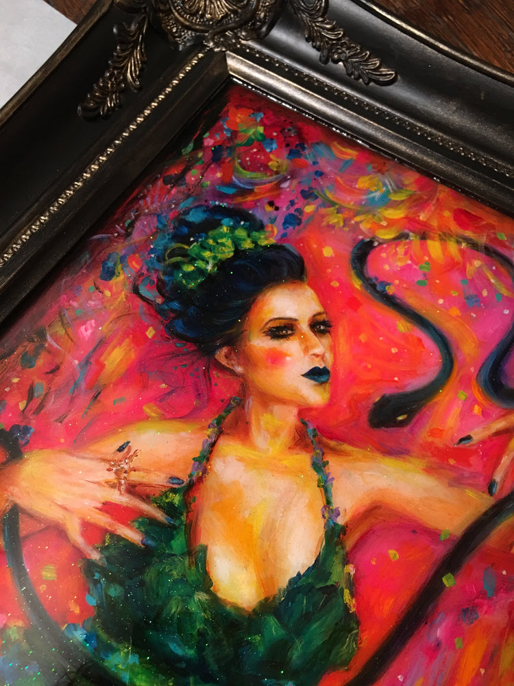 The Great Amphisbaena Ballet! Original Oil Painting / Resin Self Portrait