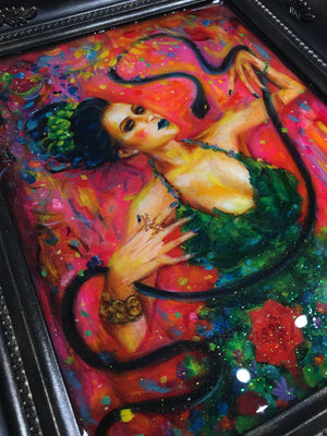 The Great Amphisbaena Ballet! Original Oil Painting / Resin Self Portrait