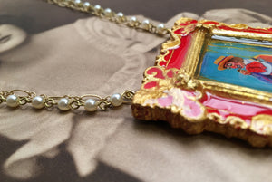 James Lort Medallion with Brass Pearl and Gold Filled Chain