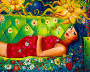 "The Flower"  Original Oil Painting 24x30Inches