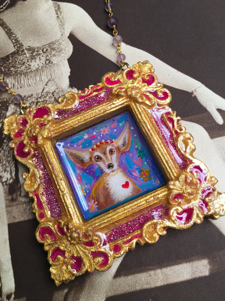 Special Commission Pet Portrait Medallion For Desi - Original Painting Medallion