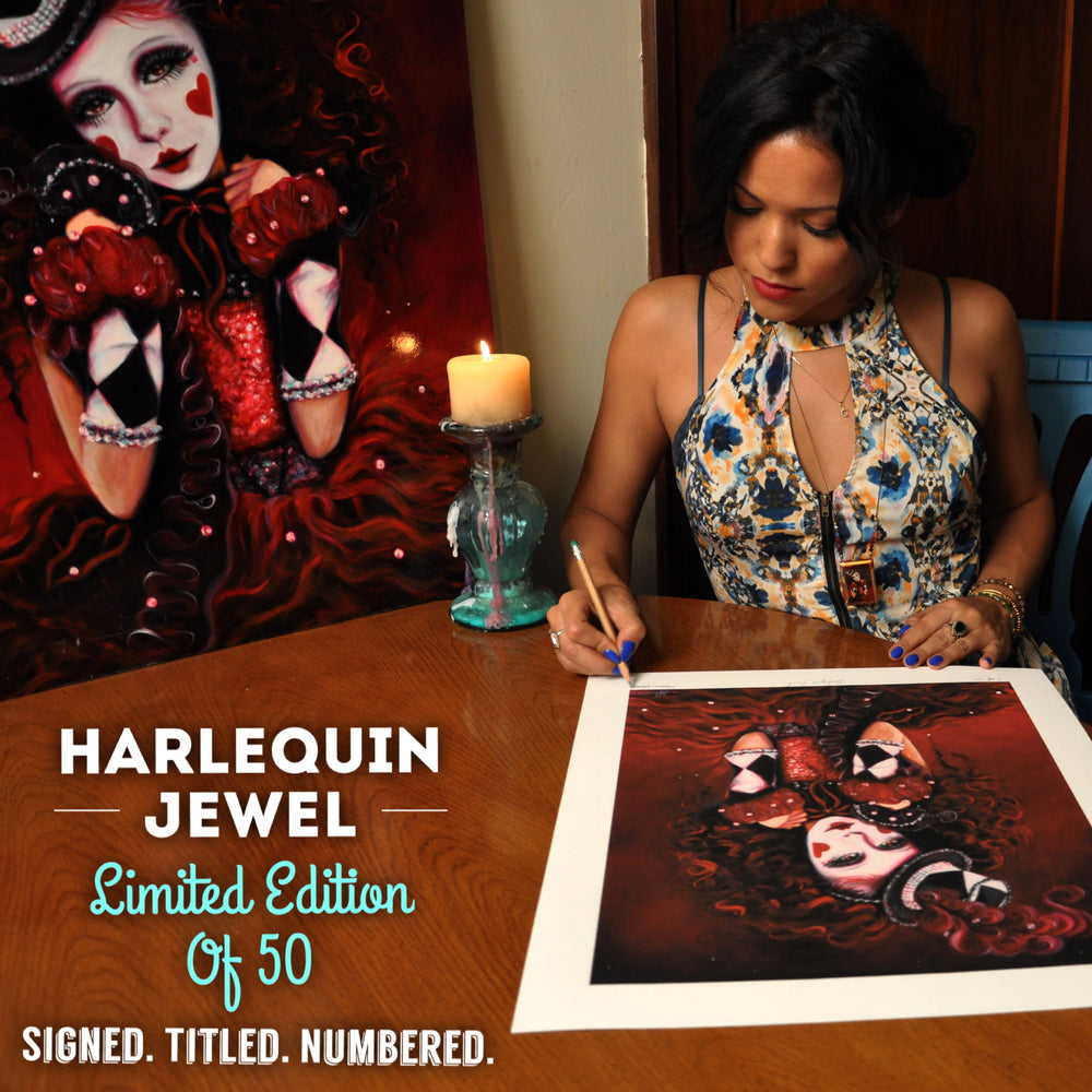 Harlequin Jewel Signed Limited Edition Giclee Print by Laurene Alvarado