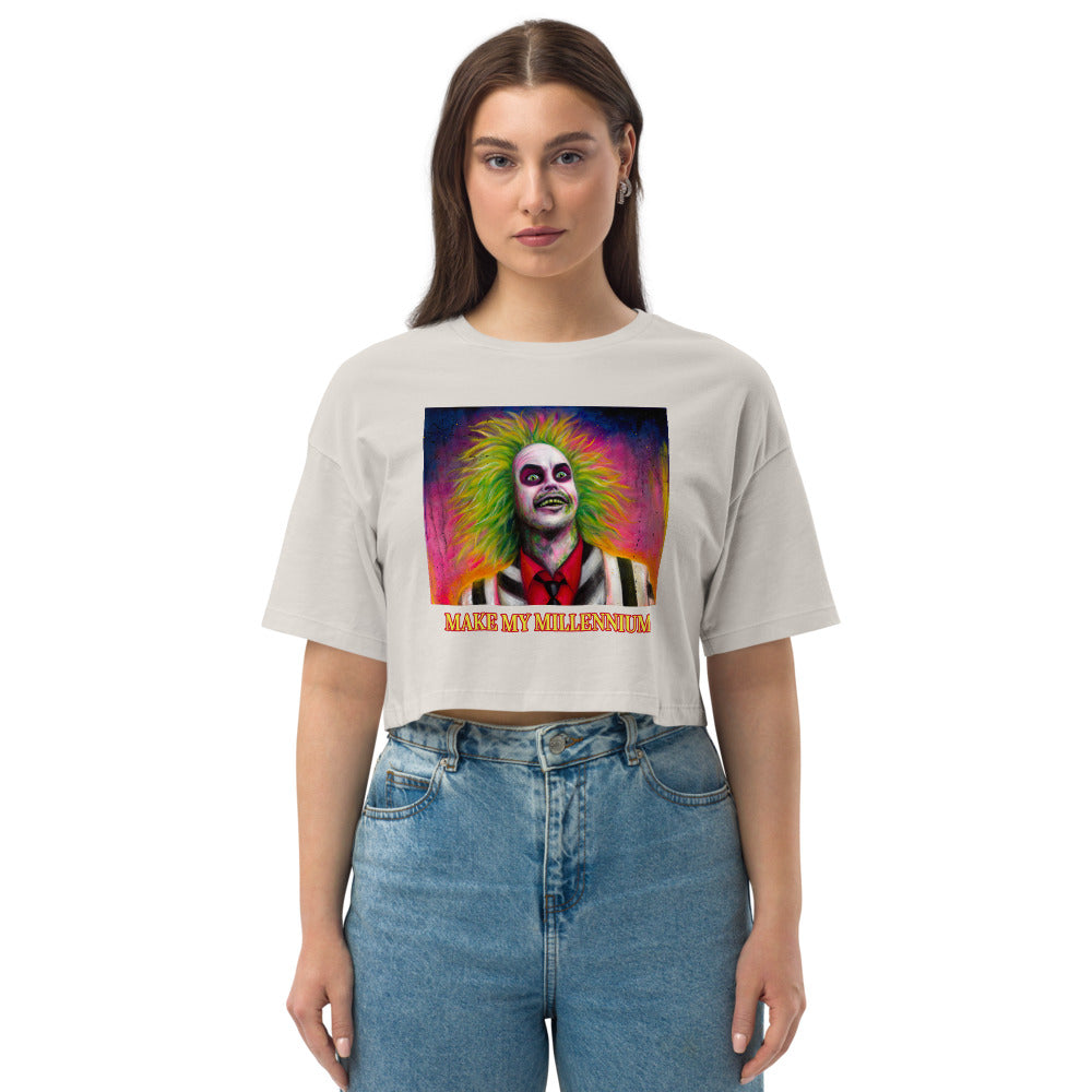 Make My Millennium Loose Drop Shoulder Crop Top